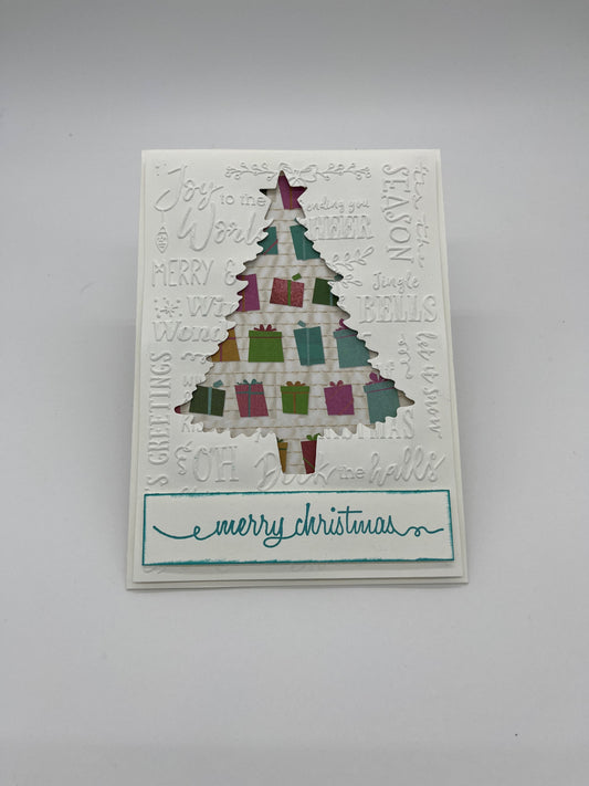 Cut Out Christmas Tree Card