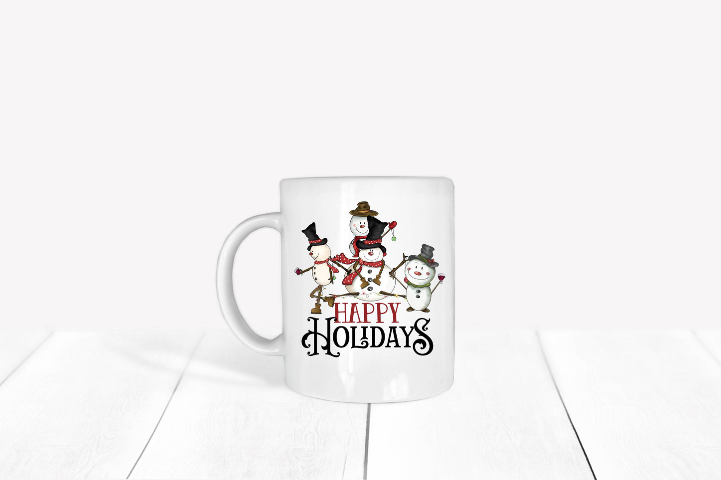 Happy Holidays Snowman mug