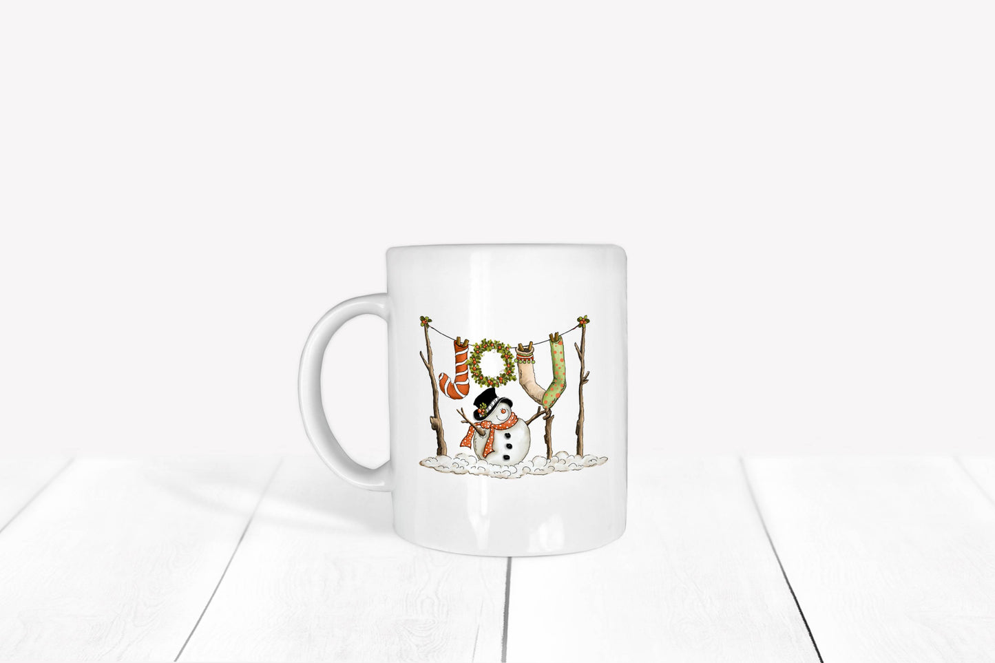 Joy Snowman mug