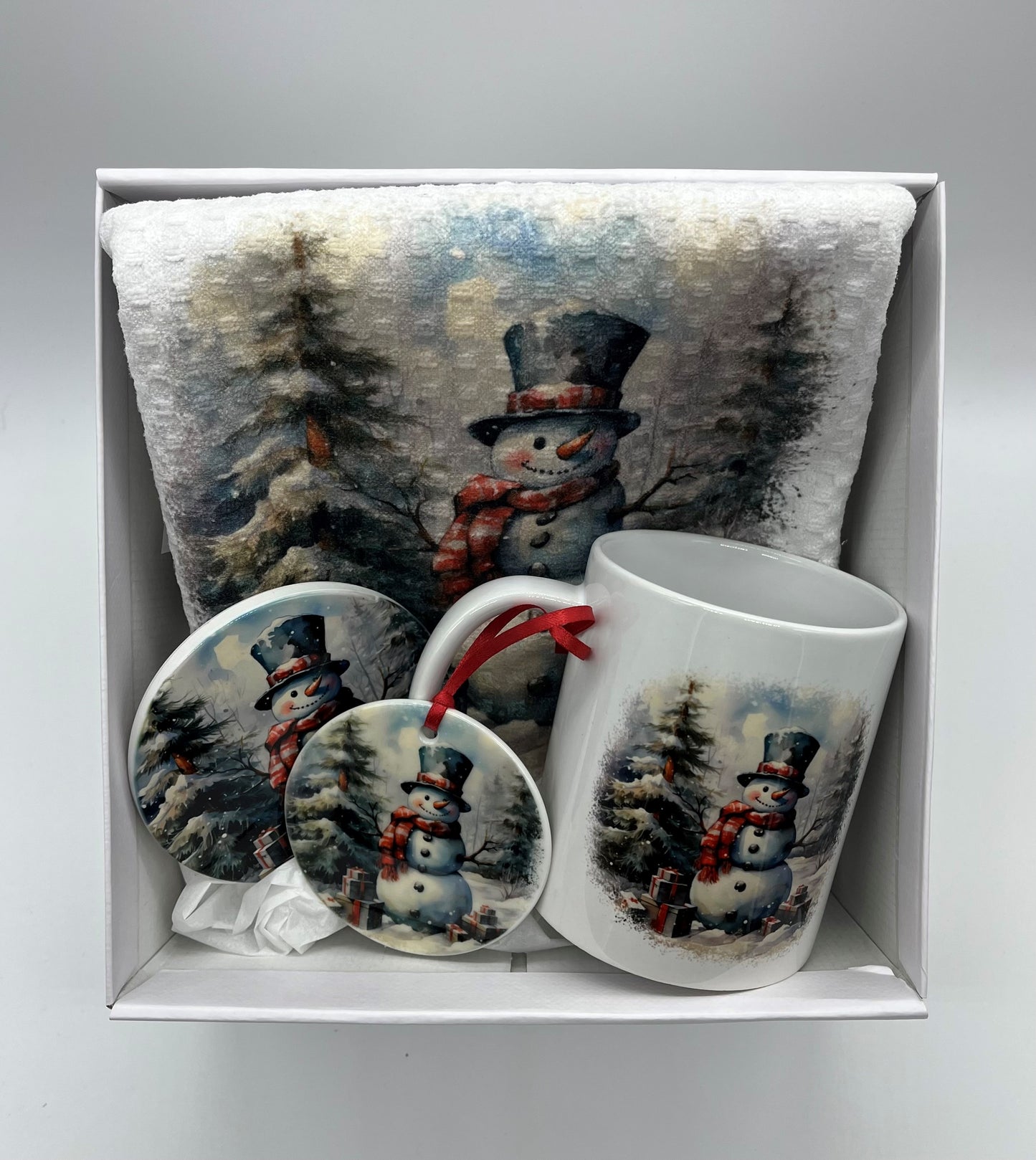 Snowman with Top Hat gift Pack - Red